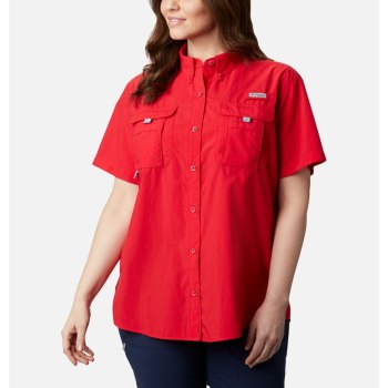 Columbia PFG Bahama Short Sleeve Plus Size, Camisa Rojos Para Mujer | 189365-SDZ